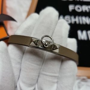 100% Authentic HERMÈS Rivale Mini Bracelet | Tan x Silver | S